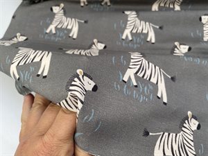 Bomuldsjersey - med cute zebra